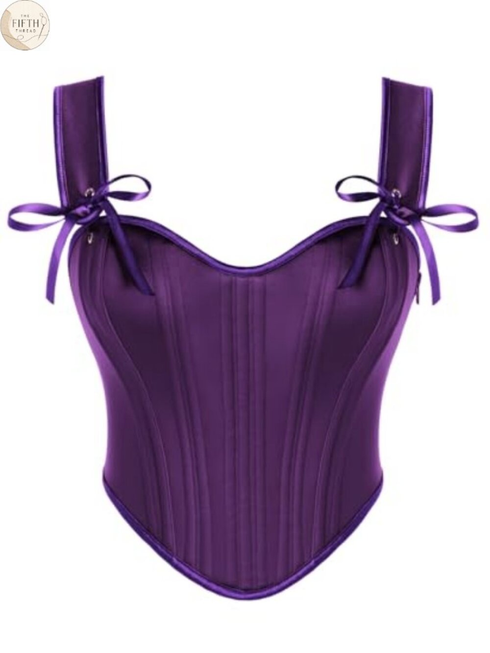 Satin Corset Top Women Vintage Sweetheart Neck Lace-Up Bustier